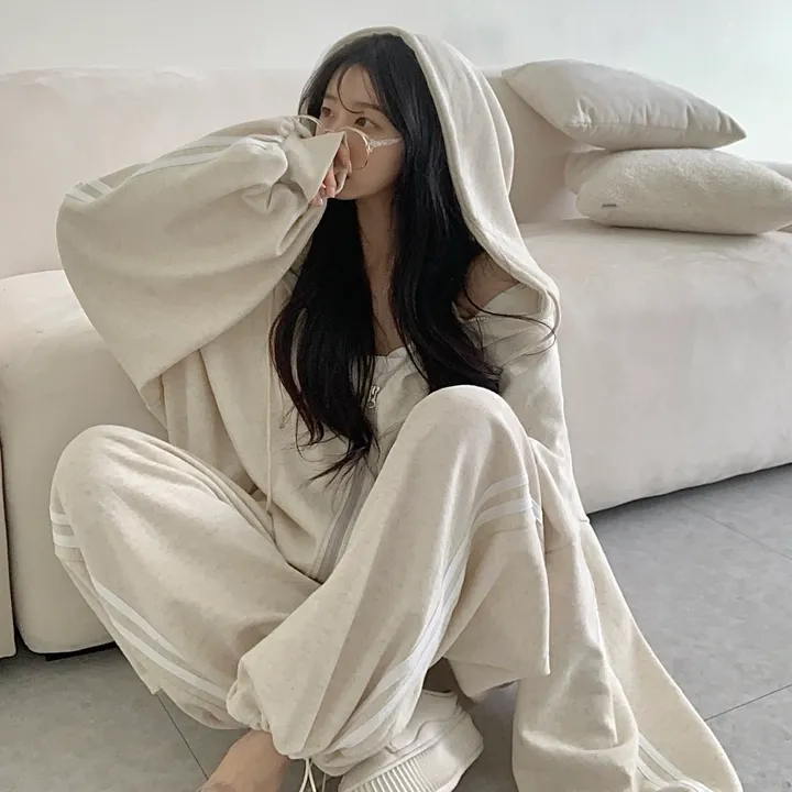 [세트가격/봄버전] 왕오버 트랙 후드집업 조거&와이드 트레이닝 세트 상세 이미지 28