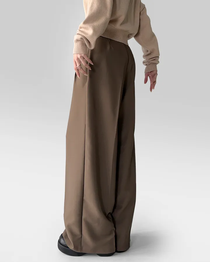 [~3XL/2기장] 르네상스 모더니즘 더블 핀턱 통 와이드 루즈핏 슬랙스 긴바지 롱팬츠 상세 이미지 49