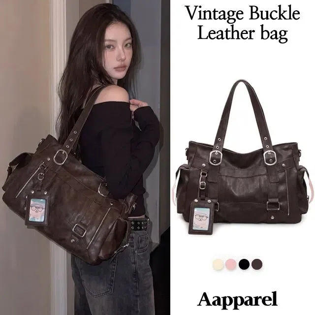 🔥최저가 도전🔥 레더 락시크 네임택 가죽 핑크 지퍼 포켓 아일렛 보부상 크로스 숄더백 데이트룩 직장인가방 힙시크 꾸안꾸 아이패드 가방 데일리백 GB194