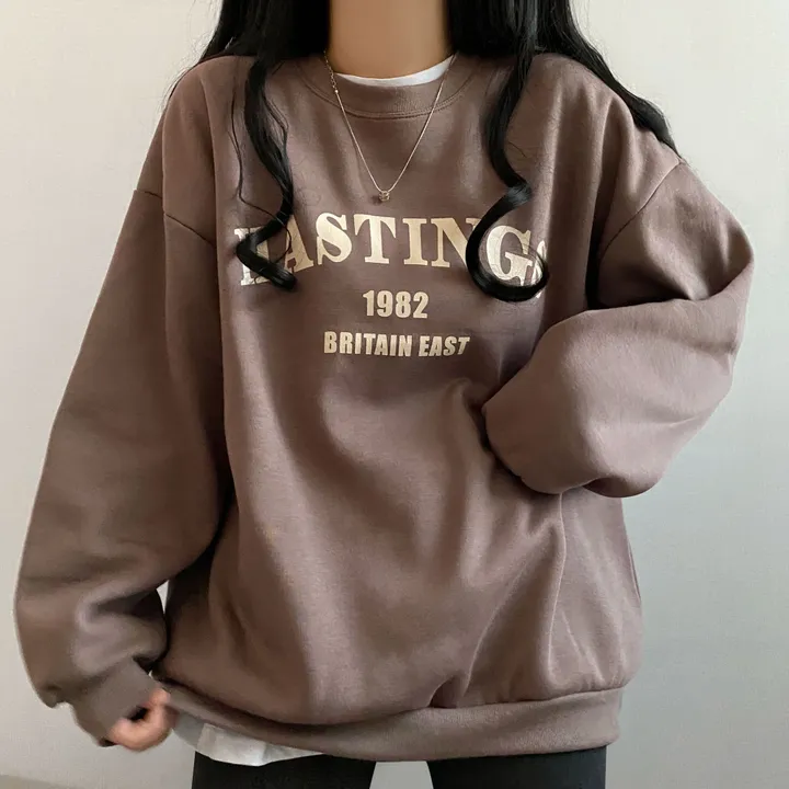 [데일리/기모] 헤이스팅 레터링 오버핏 맨투맨 상세 이미지 11