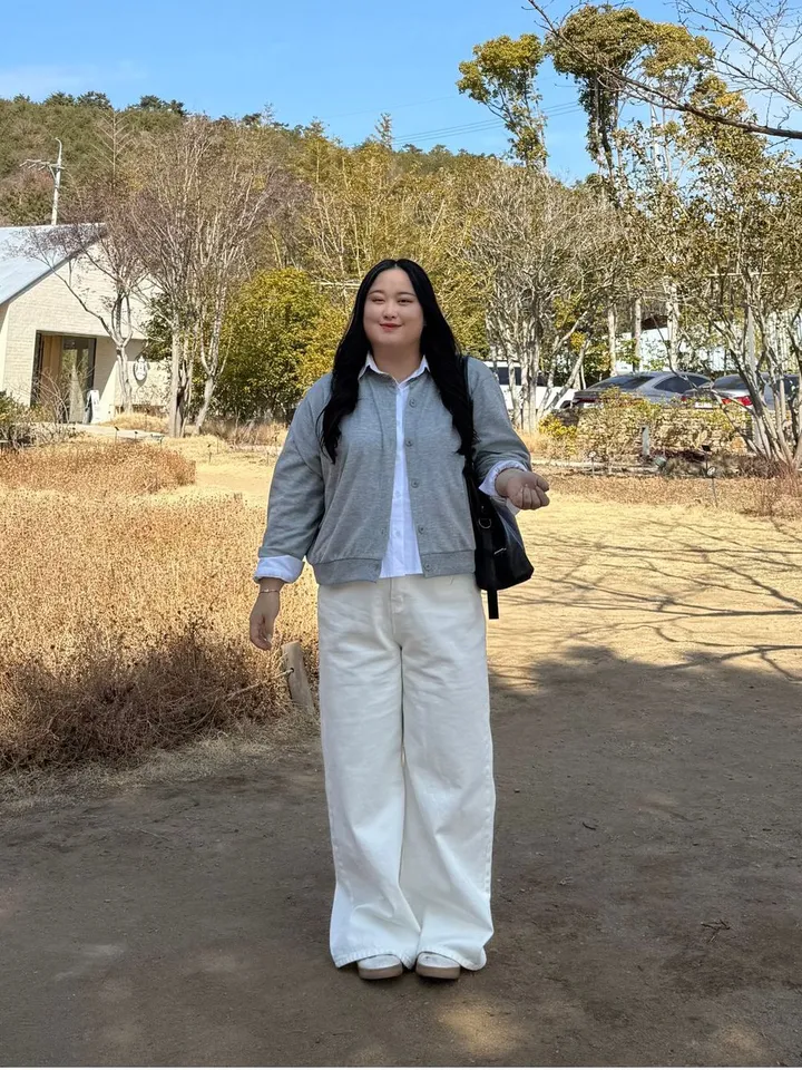 버튼 쭈리 가디건 빅사이즈 셔츠 레이어드 하기 좋은 아우터 간절기 가디건 상세 이미지 17