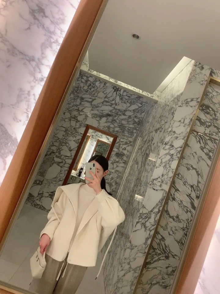 숄카라 양모 울 루즈핏 핸드메이드 숏 코트 상세 이미지 17