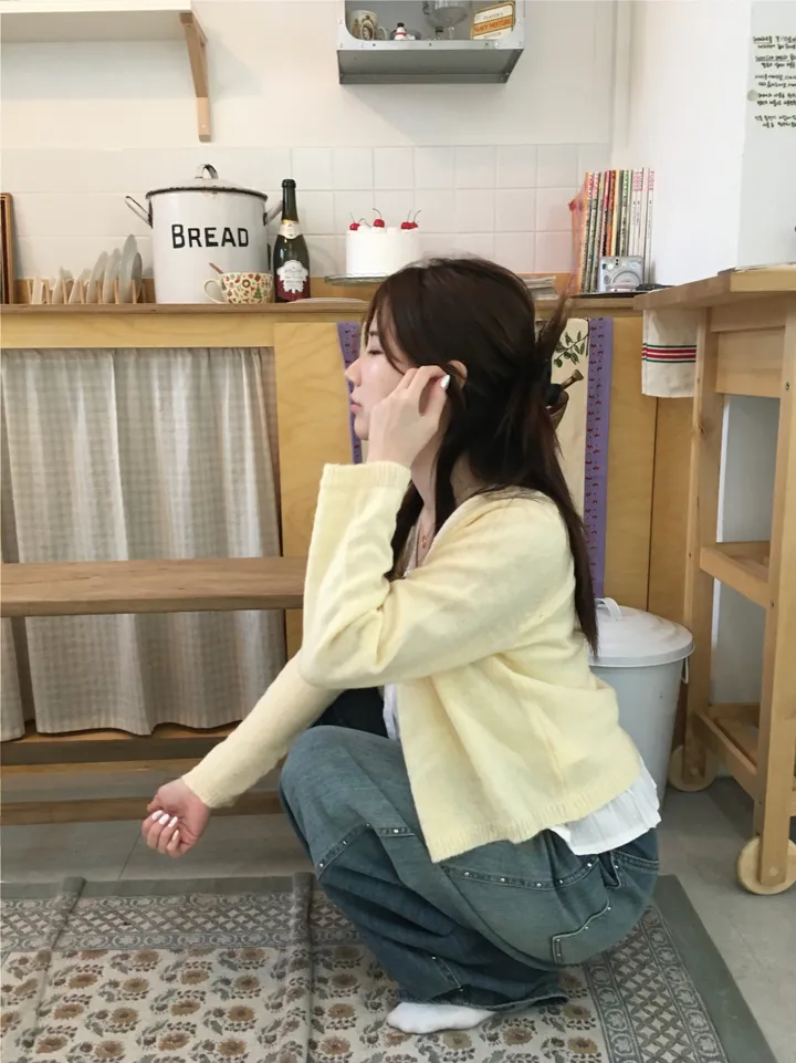 [봄신상💐](5colors/파스텔색감🌈🖍️) 레이어드 펀칭 라운드넥 니트 봄 가디건 cd 상세 이미지 133