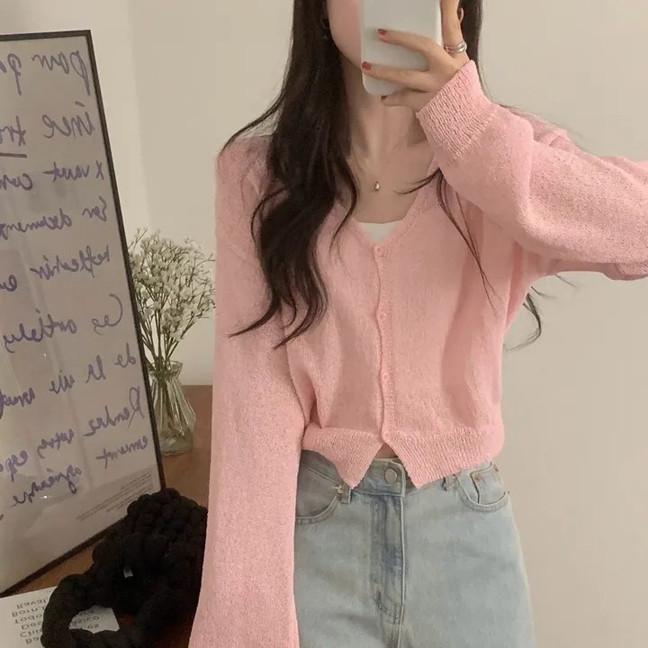 [여름까지] 소브 파스텔 V 크롭 가디건(5color) 상세 이미지 7