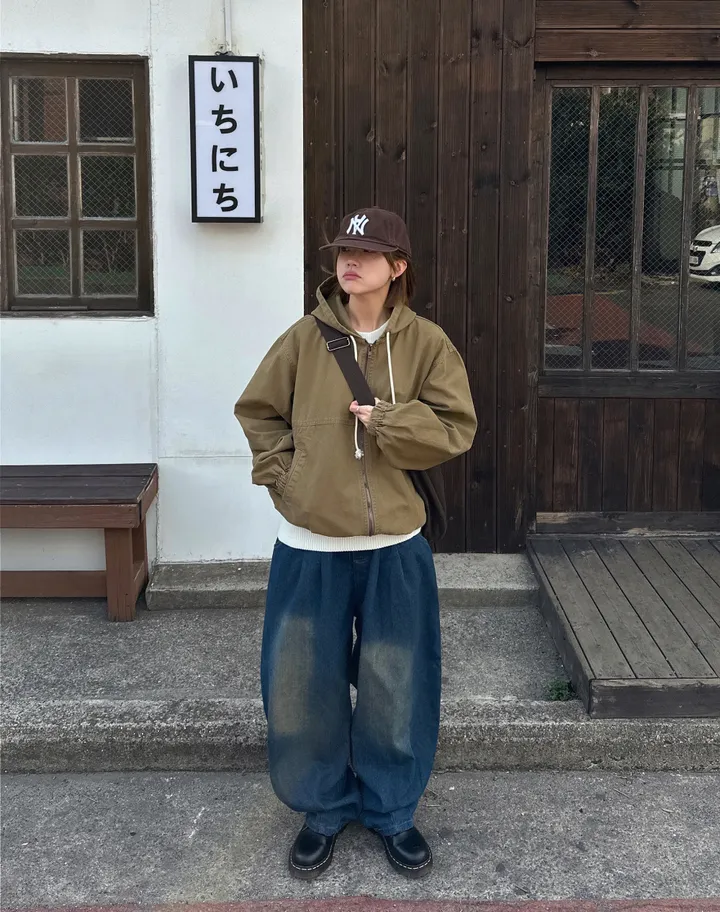 (UNISEX) 빈티지 워크 후드 자켓 상세 이미지 20