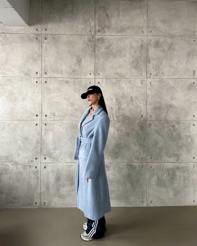 [SALE] 포그니 벨트 롱 코트 SKYBLUE COLOR 상세 이미지 10