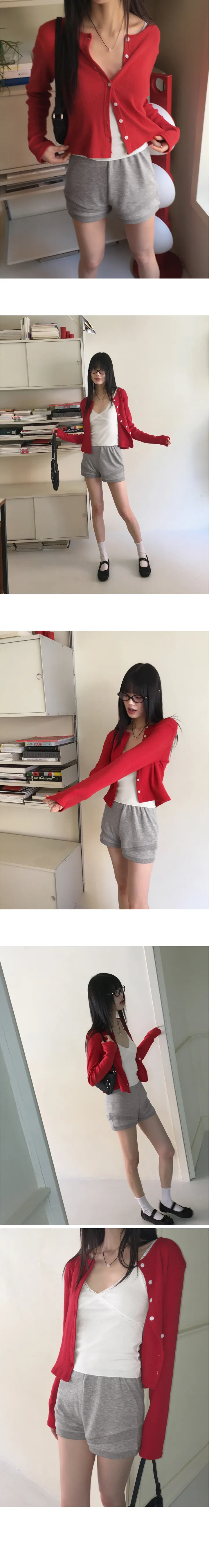 올딘 가을 간절기 펀칭 긴팔 가디건 상세 이미지 9