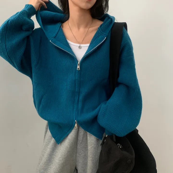 [후기보장✨/폭닥소재] 포근핏, 왕루즈핏 투웨이 니트 후드집업,점퍼 - 5color 상세 이미지 26