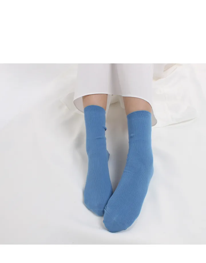 [5개구매할인] 케이싹 데일리 베이직 컬러 골지 중목 장목 긴양말 학생 양말 301 상세 이미지 32