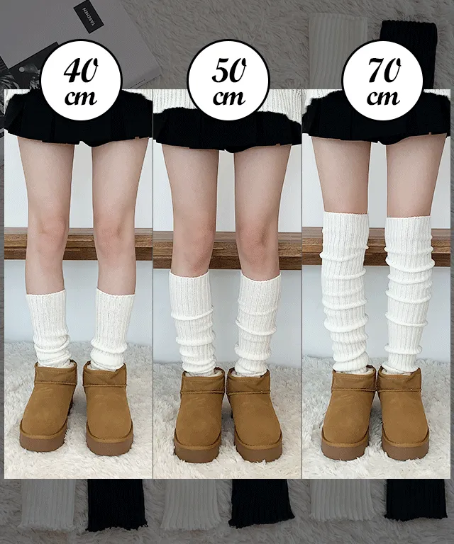 [3사이즈] 로즈린 슬림 골지 레그워머 (23AB086)