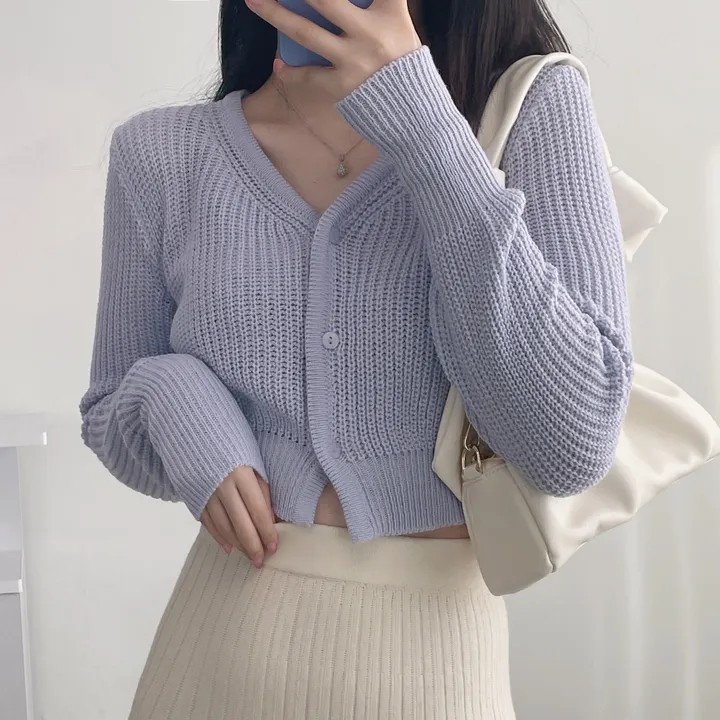 [best가디건✨]루나 하찌 크롭 브이넥 가디건 상세 이미지 15