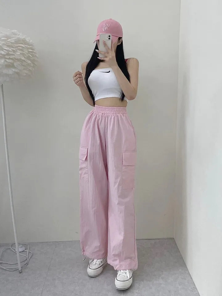 🎀국내제작/편한착용감/최저가강추/모델소장/시원한소재/오래착용가능🎀데일리 꾸안꾸 바스락 에스파 카고 조거 트레이닝 팬츠 상세 이미지 11