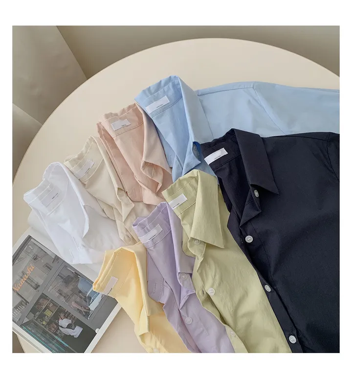 [데일리/여름ver] 모먼트 크롭 셔츠 코튼 남방 (8color) 상세 이미지 8