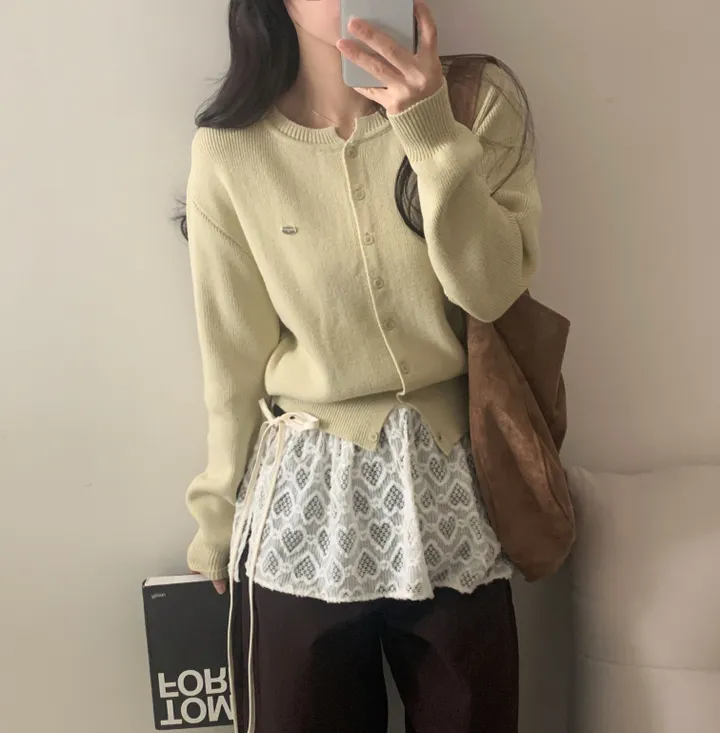 [봄🌸/부드러운!] 싱볼 라운드 펜던트 니트여리핏 가디건 - 6color 상세 이미지 43