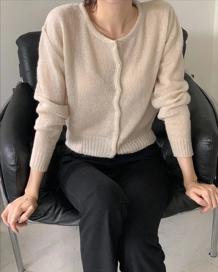 6컬러/울/모헤어/봄가디건 간절기가디건 크롭 세미크롭 상세 이미지 26