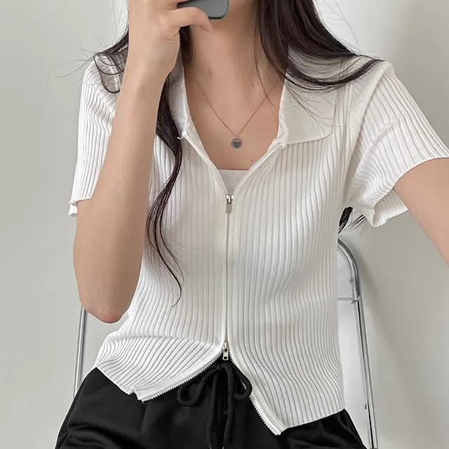 1+1할인[미친핏감!!/투웨이집업] 예쁜컬러가득 카라 스판골지니트 슬림핏 투웨이집업 상세 이미지 10