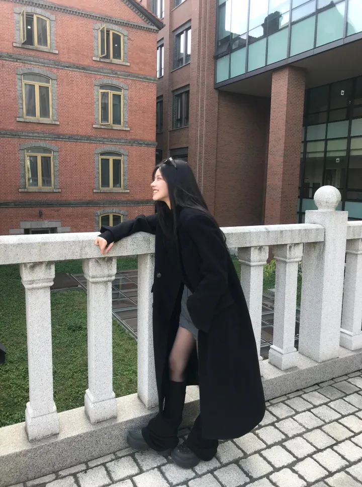 [울함유고퀄🖤] 엘리 울 더블 버튼 뒤트임 누빔 겨울 롱 코트 상세 이미지 20