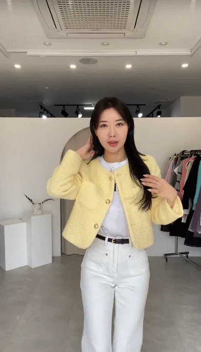 2color 레몬 칼라넥 루즈핏 여성 봄 트렌치코트 베스트 상세 이미지 12