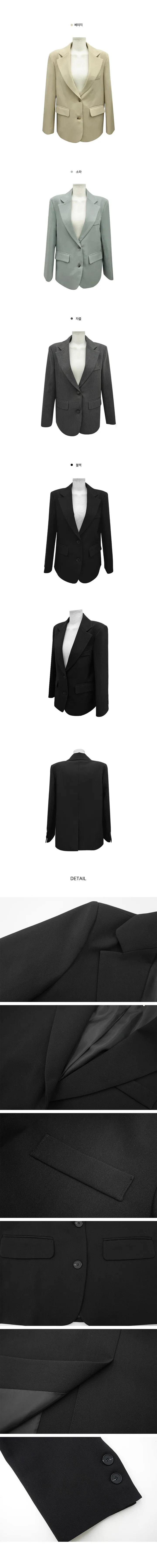 [긱시크/리얼 데일리/필수템🖤] 세미 오버핏 싱글 블레이저 자켓 jk - 4color 상세 이미지 11