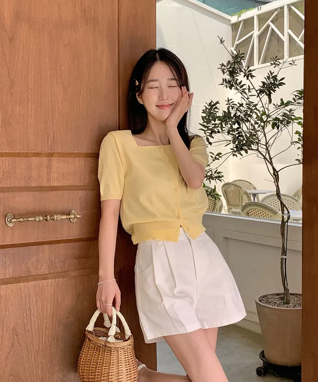 [핏보장] 그웬 핀턱 코튼 반바지