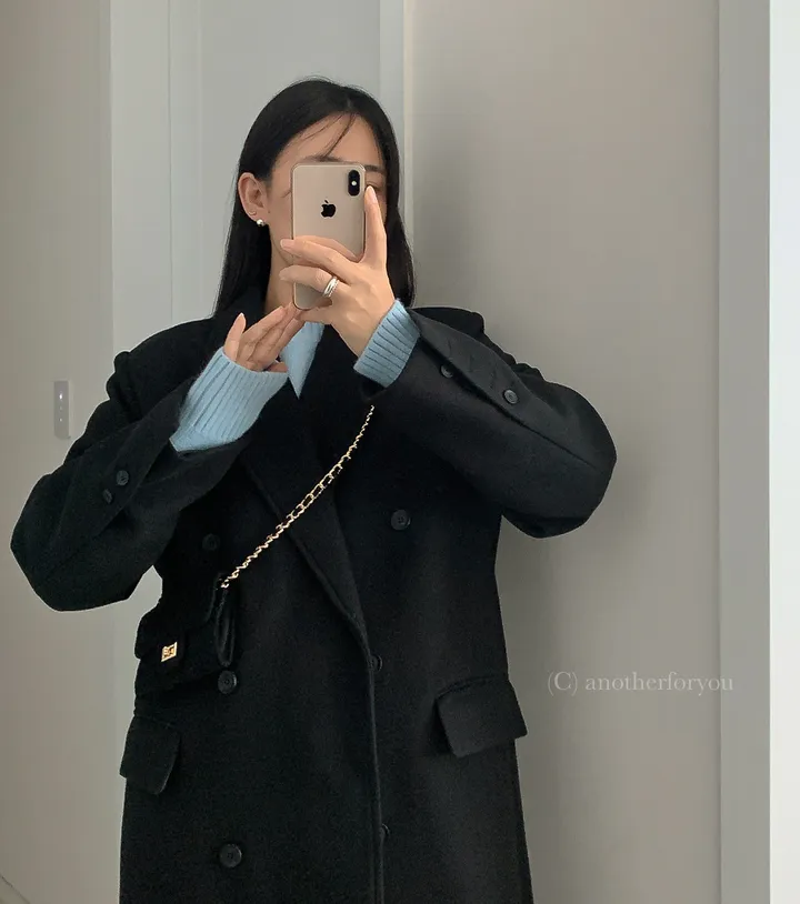 클래식 울 테일러드 더블 롱 코트 2col : 어나더포유 상세 이미지 38