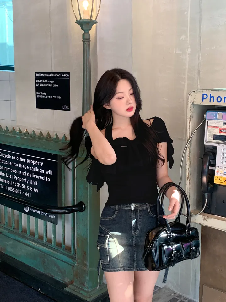 [MADE][2pcs,승모근소멸🤍] 키싱 홀터넥 나시 가디건set (4color) 상세 이미지 100