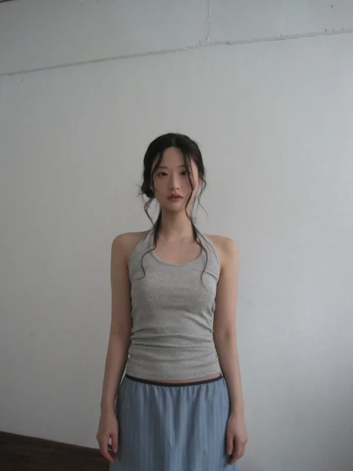 민소매 모델 착용 이미지-S1L53
