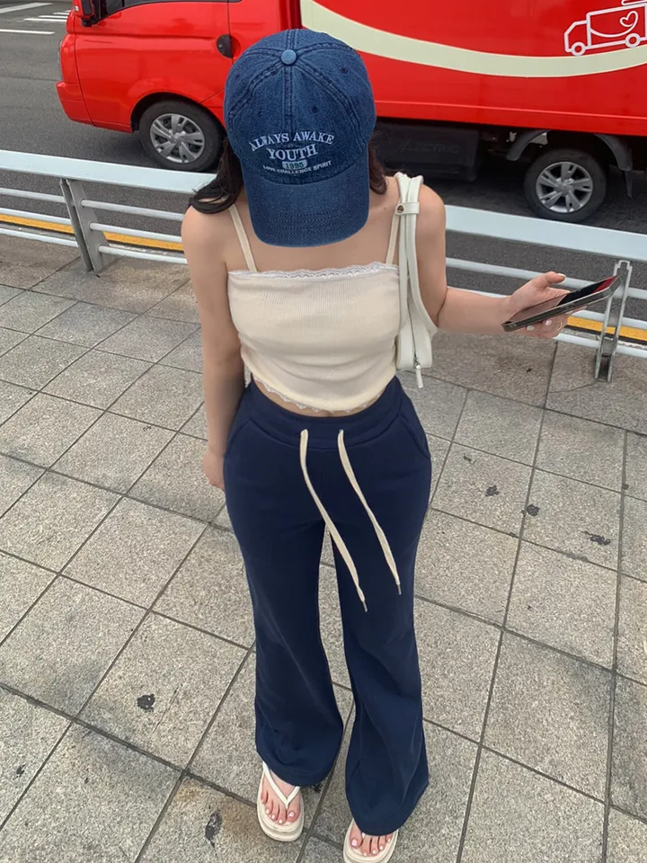 [묶음할인🔥뼈말라핏💙숏&롱] *기모추가* 몸매보정 부츠컷 트레이닝 팬츠 와이드 츄리닝 바지 캐주얼 새내기룩 8col 상세 이미지 34