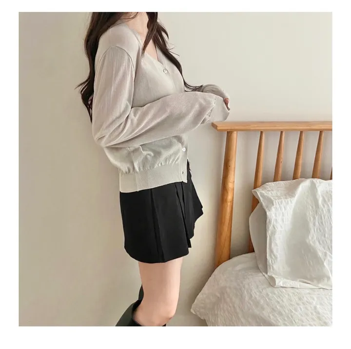 브이넥 긴팔가디건 11color 상세 이미지 23