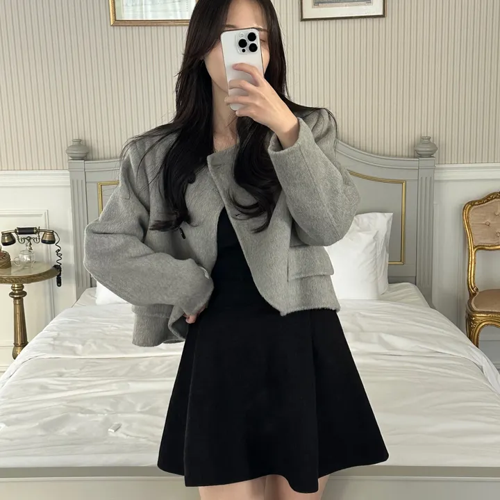 [핸드메이드] 울 더블 버튼 숏코트 상세 이미지 19