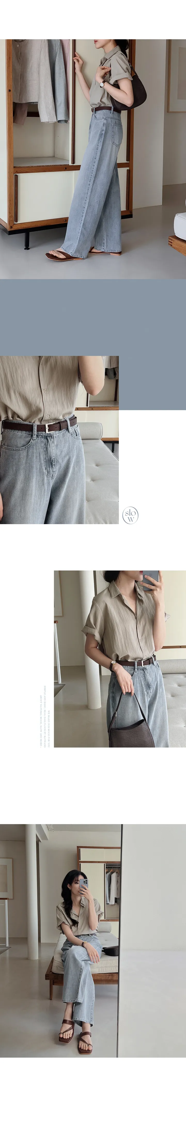 [💙후기최고!/여름1등데님] 투데이 썸머라이트 데님팬츠 (+기본/롱ver) - 4 size (SLOWMADE/자체제작/한여름/빈티지/와이드데님/유연함/연청/중청/진청) 상세 이미지 55