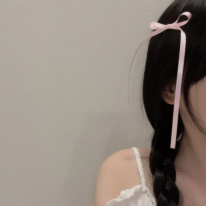 당일🎀/+색상추가/최저가 [자체제작/2,4,6p] 새틴 롱리본핀 7color / 헤어핀 머리핀 집게핀 리본 발레코어 공주 체육대회 워터밤 뉴진스 제니 우정 커플 포인트 z005 상세 이미지 14