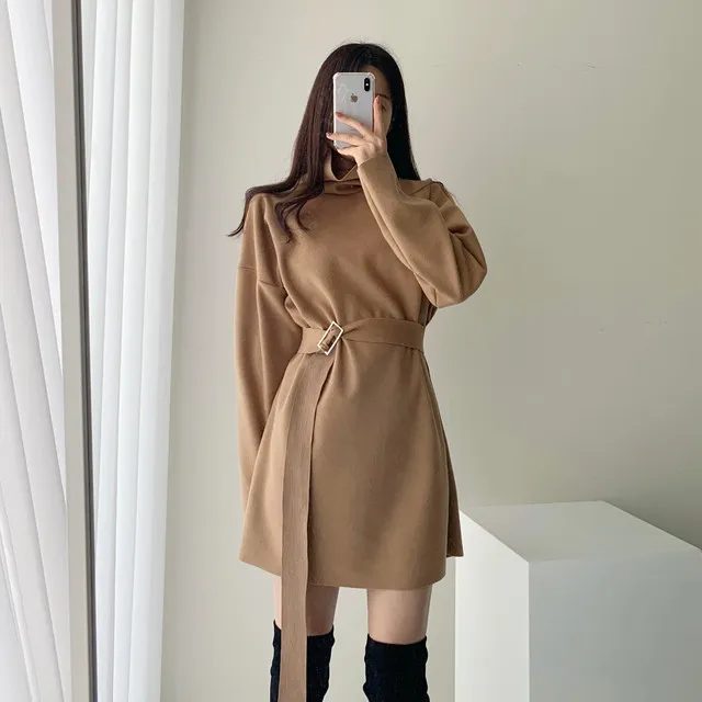 A라인 슬림 롱 플레어 더블 버튼 울코트 블랙 베이지 상세 이미지 14