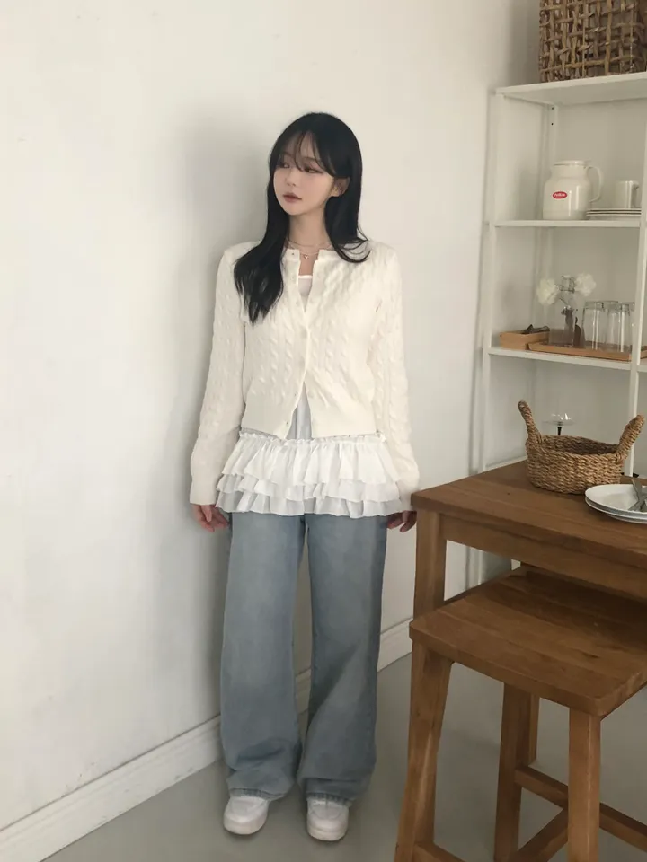 [NEW봄신상✨]데일리 라운드넥 베이직 기본 꽈배기 가디건 긴팔 9color 상세 이미지 31