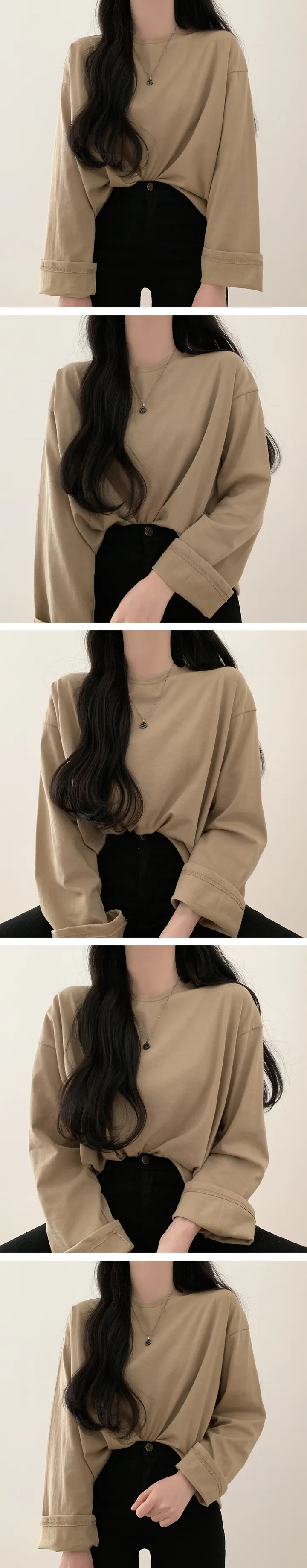 비비드 라운드긴팔티셔츠 [12color] 상세 이미지 7