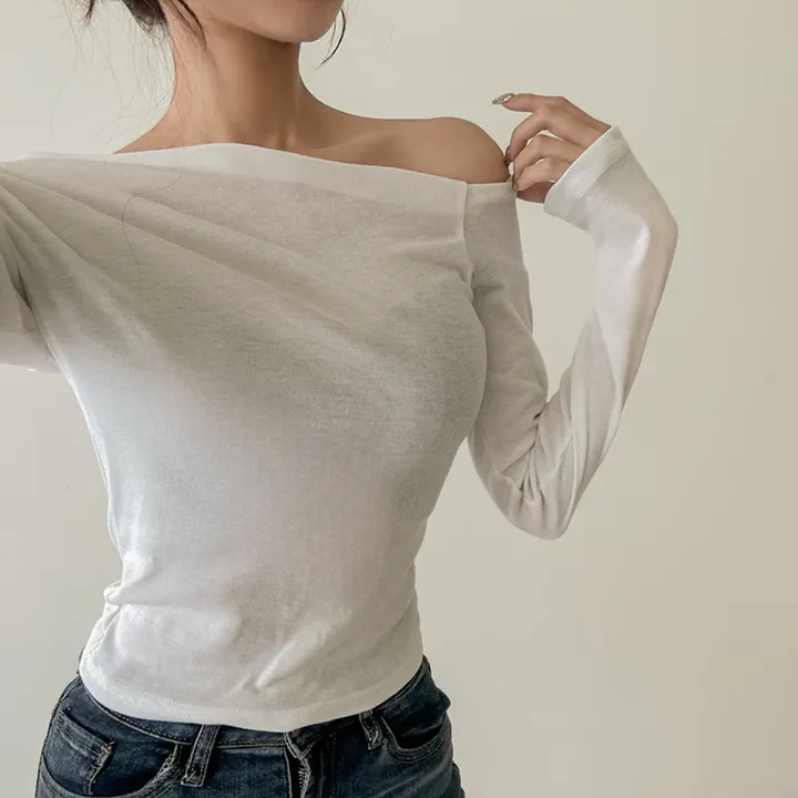 제니 원숄도 오픈 원오프숄더 스핀 티셔츠 러블리 상세 이미지 24