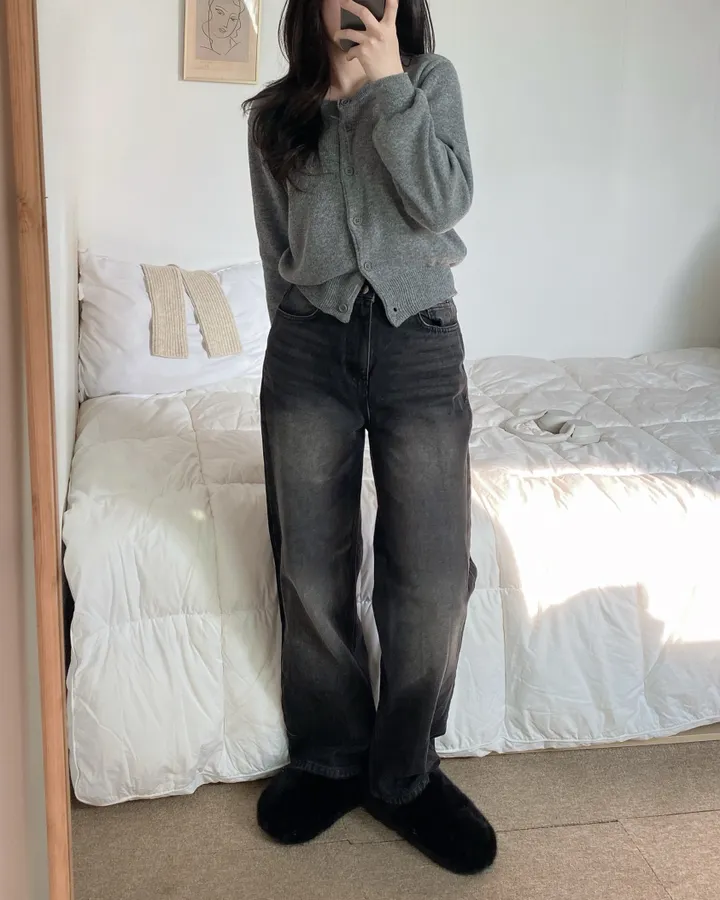 [데일리/인생핏] 라운드 무지 기본 긴팔 니트 가디건 상세 이미지 34