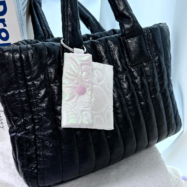 (3종)/ handmade 홀로그램 글리터 love 핑크 화이트 실버 패프릭 동전 지갑 카드지갑 에어팟파우치 상세 이미지 39