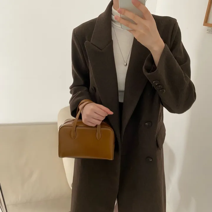 플룻 코트 봄코트 롱코트 하객룩 울코트 상세 이미지 30