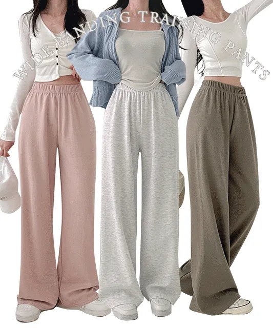 [기모버전추가/MADE/기장선택] 리트 밴딩 와이드핏 트레이닝 팬츠 6colors