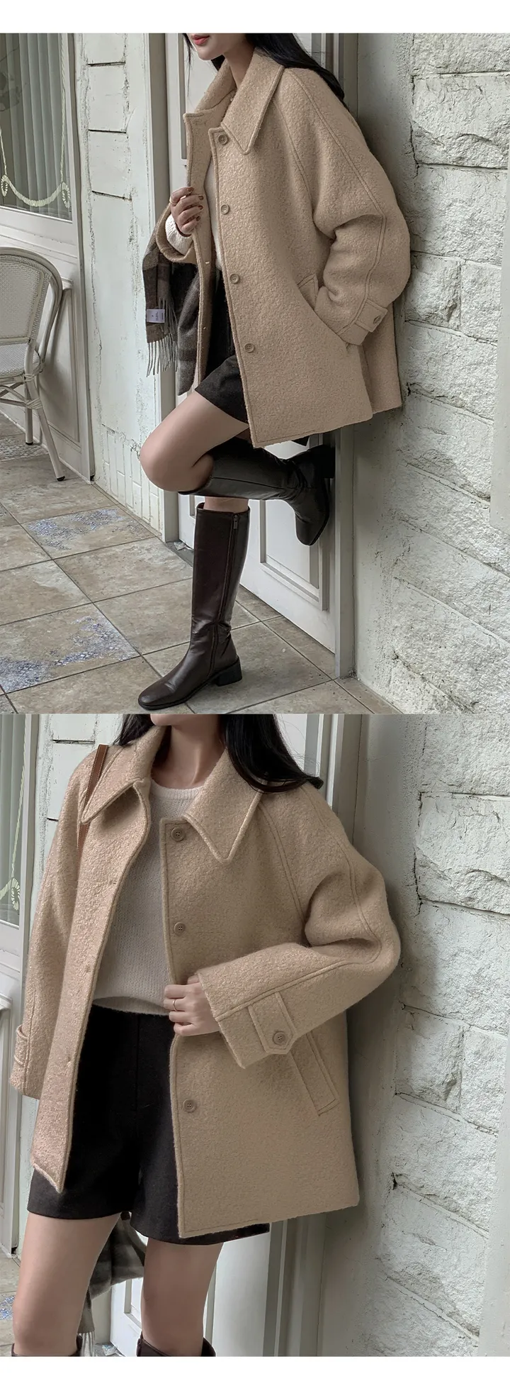 [자체제작/1만장돌파!/S-XL]버던 울 하프 코트 (출근룩/하객룩/데일리룩/겨울아우터/겨울코트) 상세 이미지 62