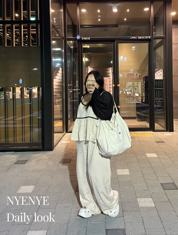 여름 뷔스티에 세트 와이드 팬츠 플레어 뷔스티에 아방핏 데이트룩 추천 상세 이미지 4