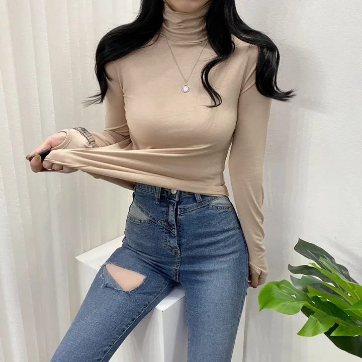 🚀당일발송🚀[묶음할인/8컬러] 가을 겨울 로하 워머 폴라 티셔츠 이너티 상세 이미지 22