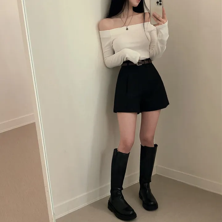 [데일리/벨트SET] 코지 원핀턱 벨트 슬랙스 숏팬츠 상세 이미지 19