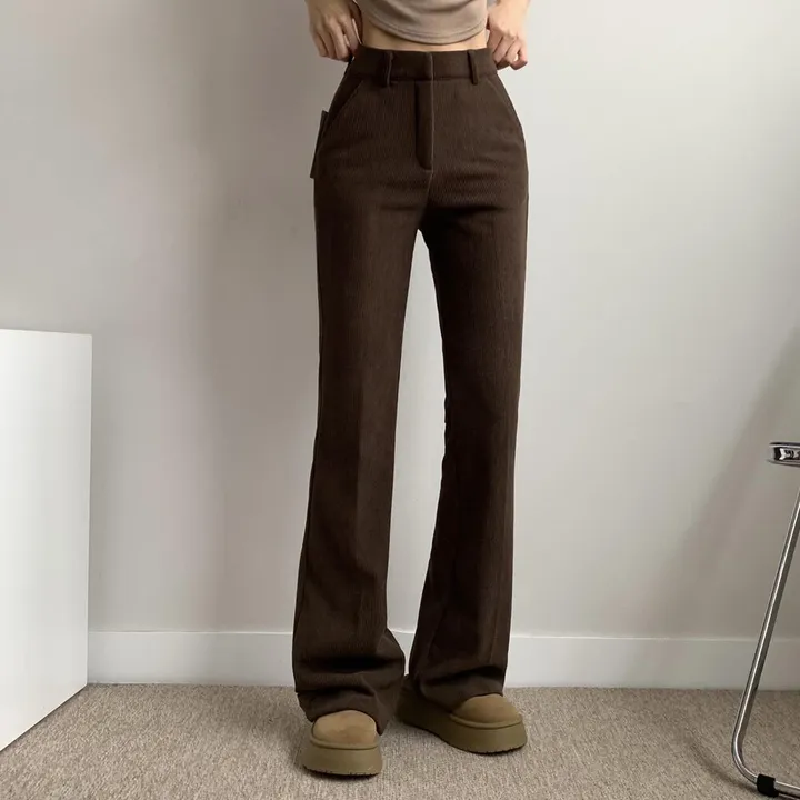 *코듀로이* ~2XL [기장선택/융기모] 도톰 스판 골덴 히든밴딩 하이웨스트 슬림부츠컷 슬랙스 고퀄 몸매보정 키작녀 키큰녀 빅사이즈 상세 이미지 14