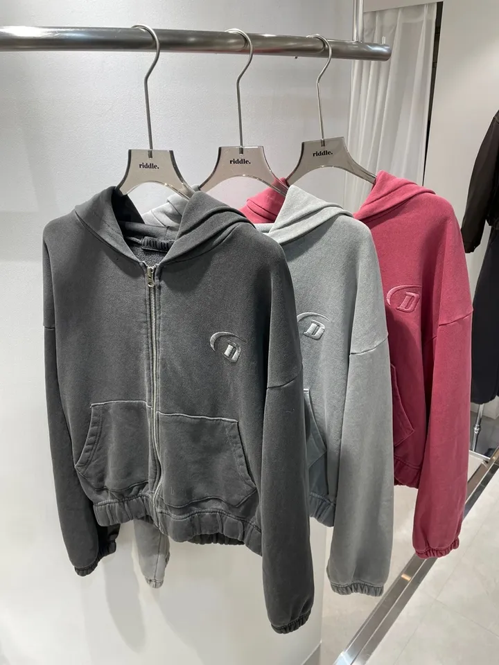 [💖봄신상/여리여리/💖피그먼트]헤븐 시보리 크롭 아방핏 루즈핏 자수 여친룩 꾸안꾸 후드 집업 상세 이미지 33