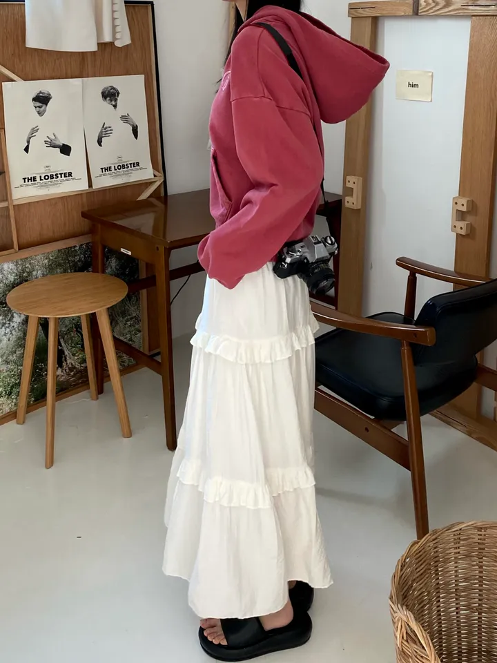 [💖봄신상/여리여리/💖피그먼트]헤븐 시보리 크롭 아방핏 루즈핏 자수 여친룩 꾸안꾸 후드 집업 상세 이미지 30