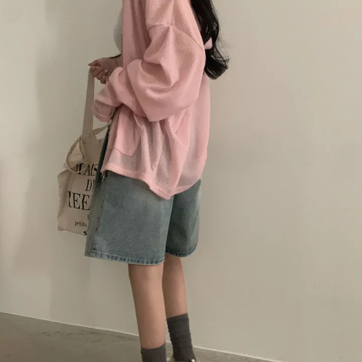 [여름아우터!/은은한비침] 한여름까지 필요한 투웨이 시스루 니트 후드집업,점퍼 - 5color 상세 이미지 17