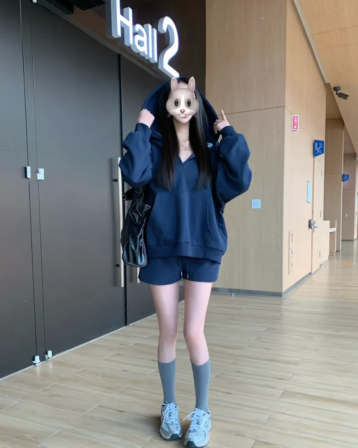 *단독제작/당일* [여름밤에도🕶/힙커버] 빅포켓 오버핏 후드티 + 반바지 set 셋업 투피스 아방핏 루즈핏 하의실종 상세 이미지 14