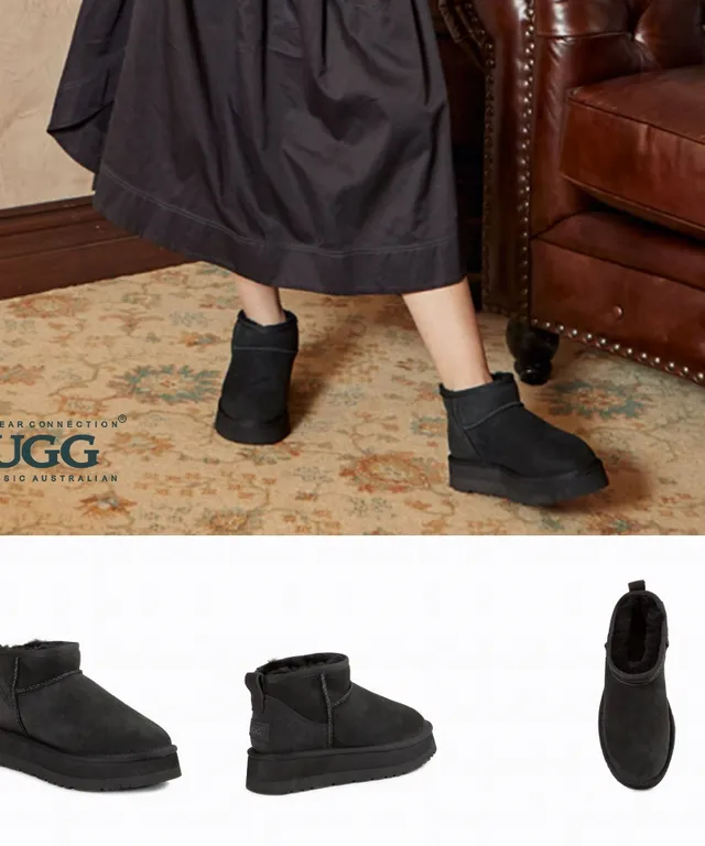 호주어그 24FW 오즈웨어 울트라미니 클래식 부츠 3.5CM굽 OB658P 블랙